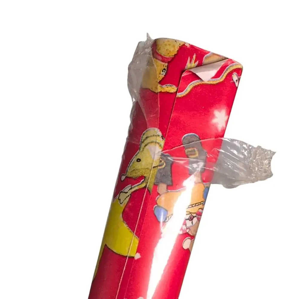 Vintage IKEA Vantan Wrapping Paper 5m Scandinavian Christmas Goats Mice NOS